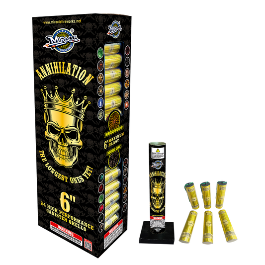 ANNIHILATION(6''LONG CANISTER SHELLS 24-PACK)