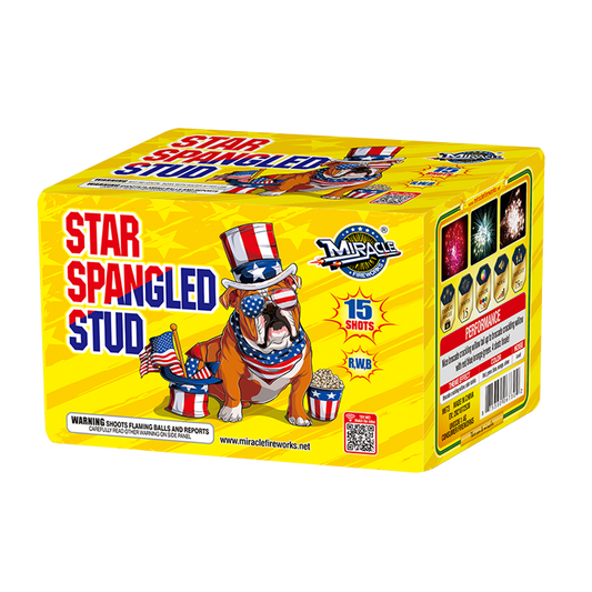 15'S STAR SPANGLED STUD(200G CAKE WITH R,W,B)